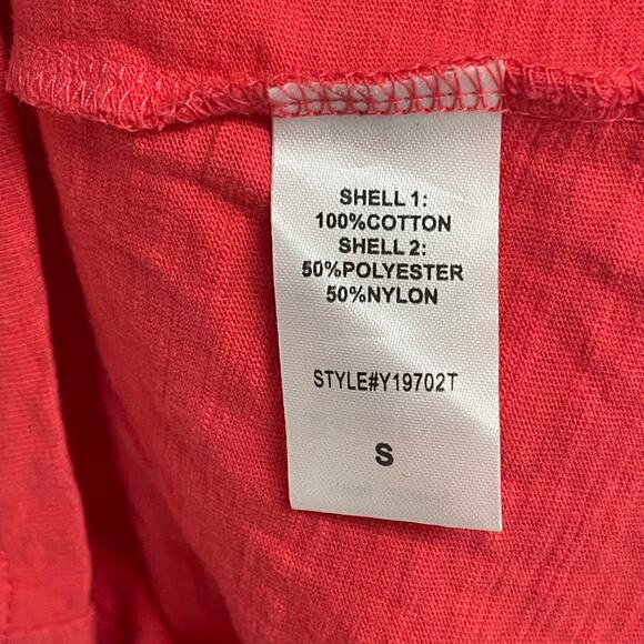 Tuckernuck Pomander Place Puff Sleeve Crewneck Tee Coral Pink Womens Small AS IS - Picture 5 of 6